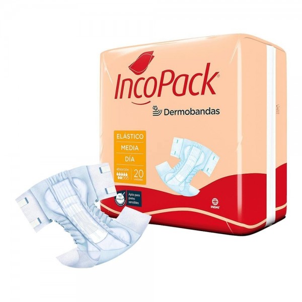 Incopack Elástico Talla Media Día Caja 80 Absorbentes
