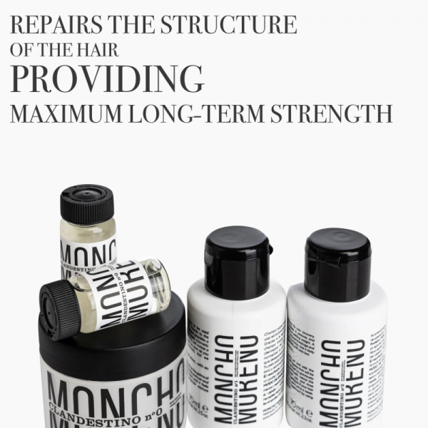 Moncho Moreno Tratamiento Clandestino Duo: Champú 70ml + Acondicionador 70ml + 2 ampollas x 10ml