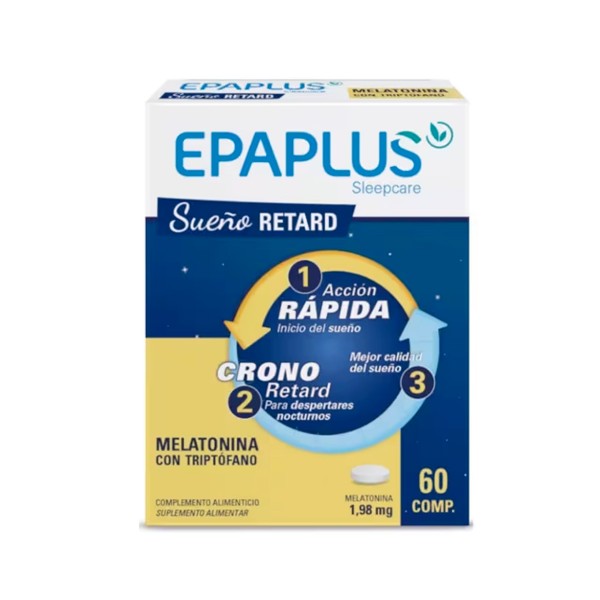 Epaplus Sleepcare Sueño Retard Melatonina con Triptófano...