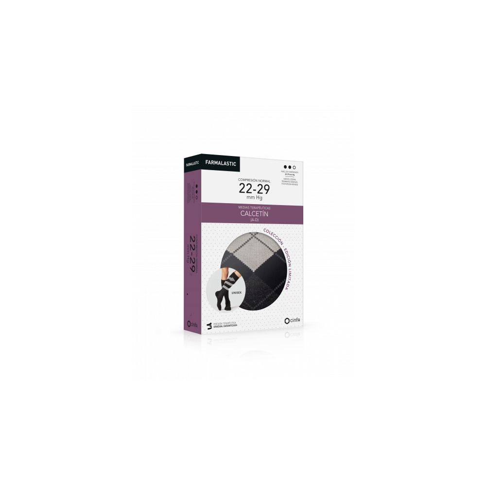 CALCETIN FARMALASTIC COMPRESION ROMBOS AZUL T-G...