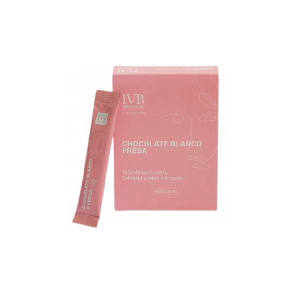 IVB STICKS FRESA CHOCOLATE BLANCO 10 STICKS