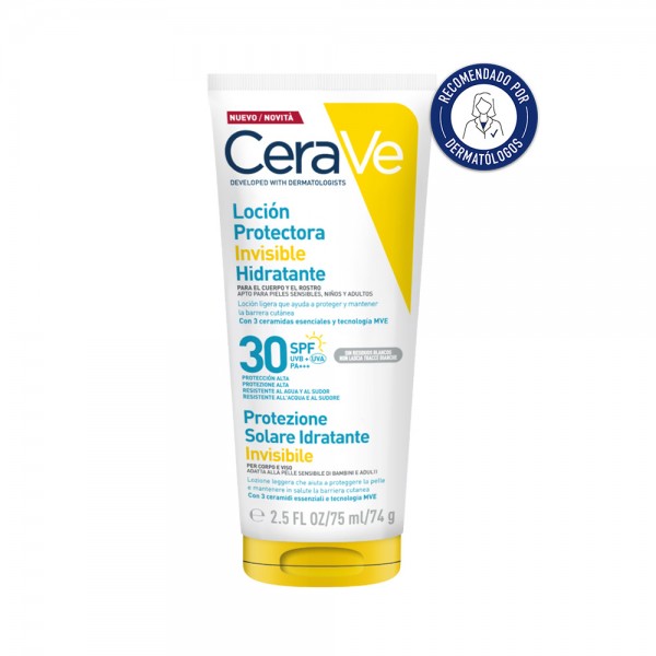 CERAVE SOLAR LOCION PROTECTORA INVISIBLE HIDRATANTE SPF30 75ML