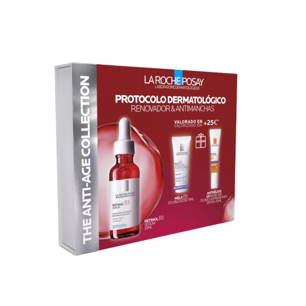 LA ROCHE POSAY COFRE RETINOL B3 SERUM 30ML + REGALO MELA B3 DOBLE DOSIS 15ML + ANTHELIOS ANTIMANCHAS 15ML