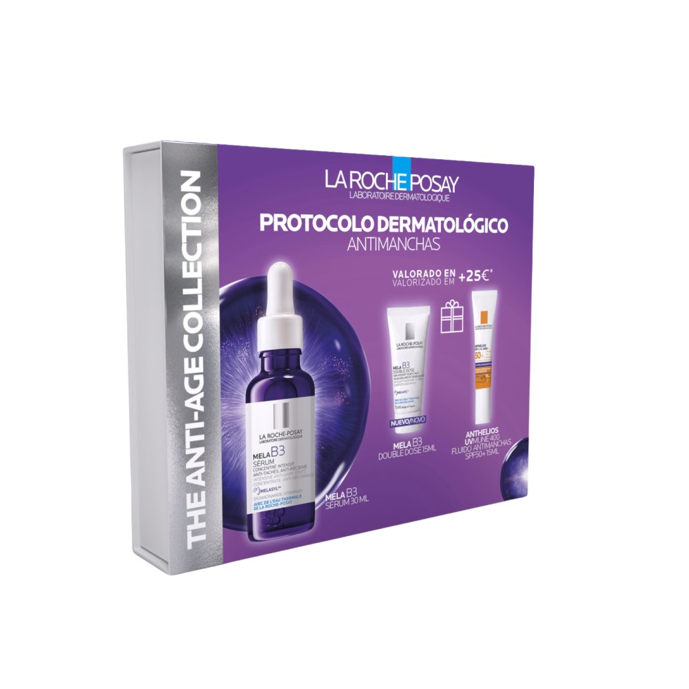 LA ROCHE POSAY COFRE MELA B3 SERUM 30ML + REGALO MELA B3 DOBLE DOSIS 15ML + ANTHELIOS ANTIMANCHAS 15ML