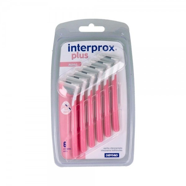 Cepillo Interdental Interprox Plus Nano Angu Rosa 6 U