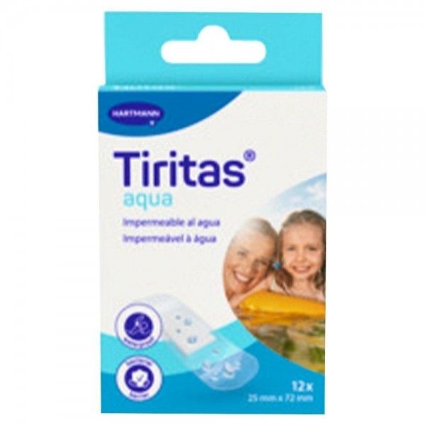 Tiritas Aqua strips 25x72mm 12 uds