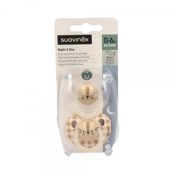 Chupete Suavinex Noche Anat Silic 0-6 M 2 Un