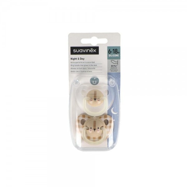 Chupete Suavinex Noche Anat Silic 6-18 M 2 Un