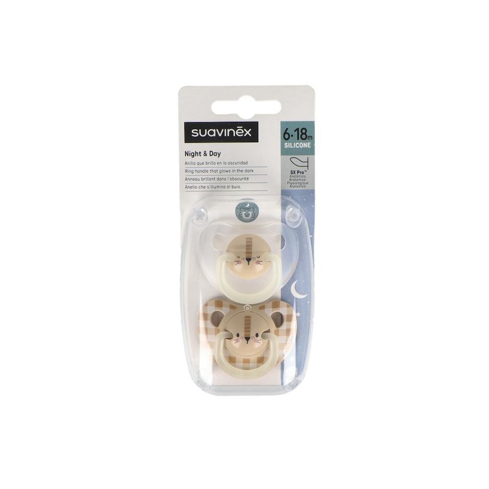 Chupete Suavinex Noche Anat Silic 6-18 M 2 Un