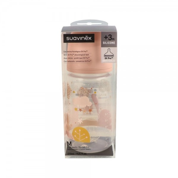 Biberon Suavinex Tetina Fisiologica Silicona T/U +3M...