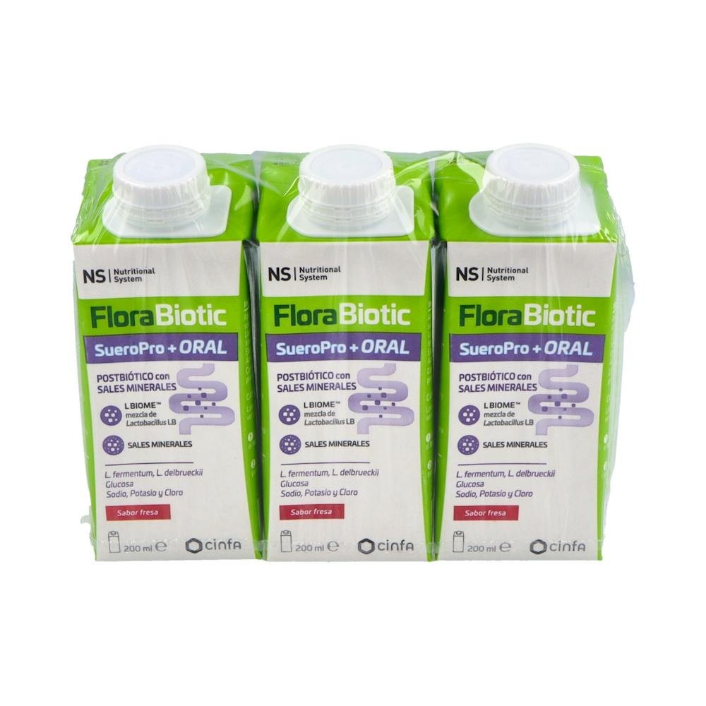 Ns Florabiotic Sueropro+ S. Fresa 3 X 200 Ml
